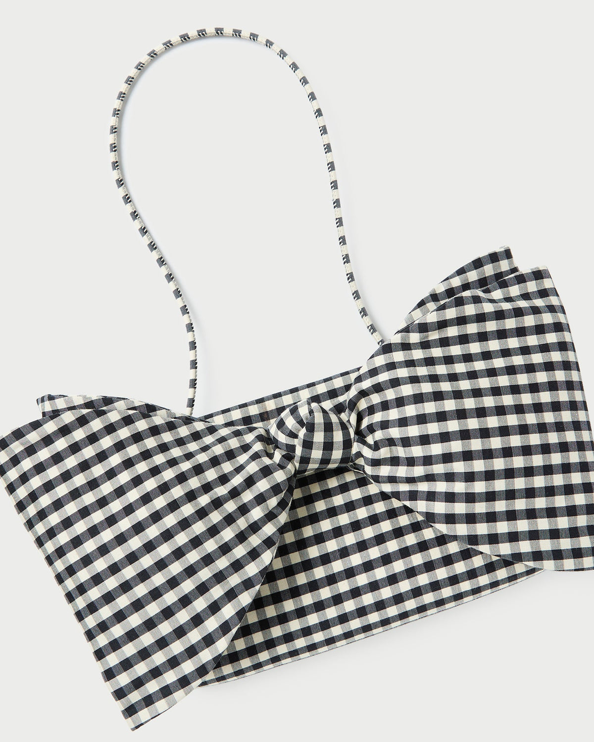 Loeffler Randall Valerie Black/White Gingham Bow Bag