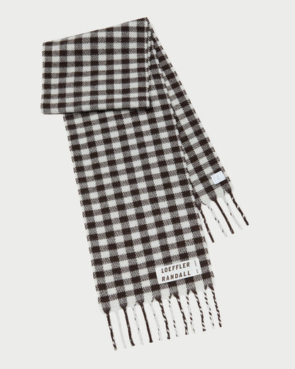 Loeffler Randall Nara Brown/Grey Gingham Scarf