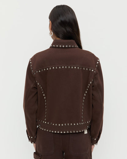 Loeffler Randall Elijah Studded Denim Jacket