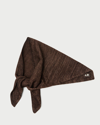Loeffler Randall Monty Brown Wool Knit Bandana