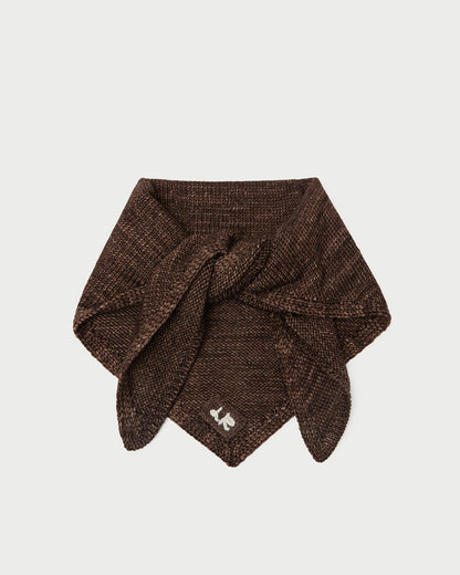 Loeffler Randall Monty Brown Wool Knit Bandana