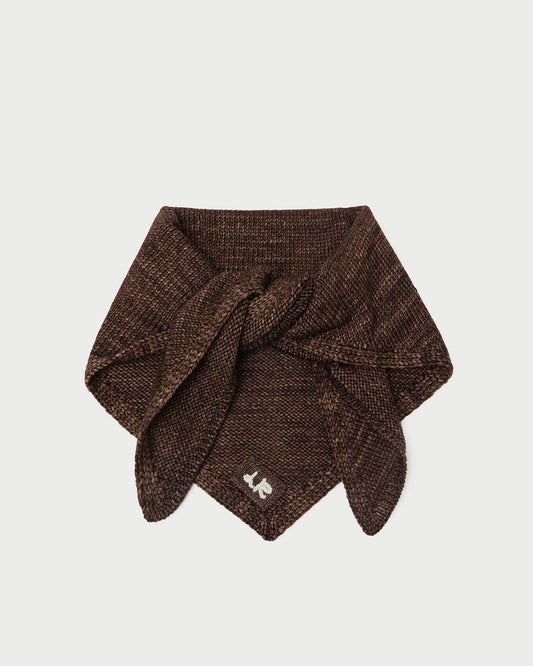 Loeffler Randall Monty Brown Wool Knit Bandana