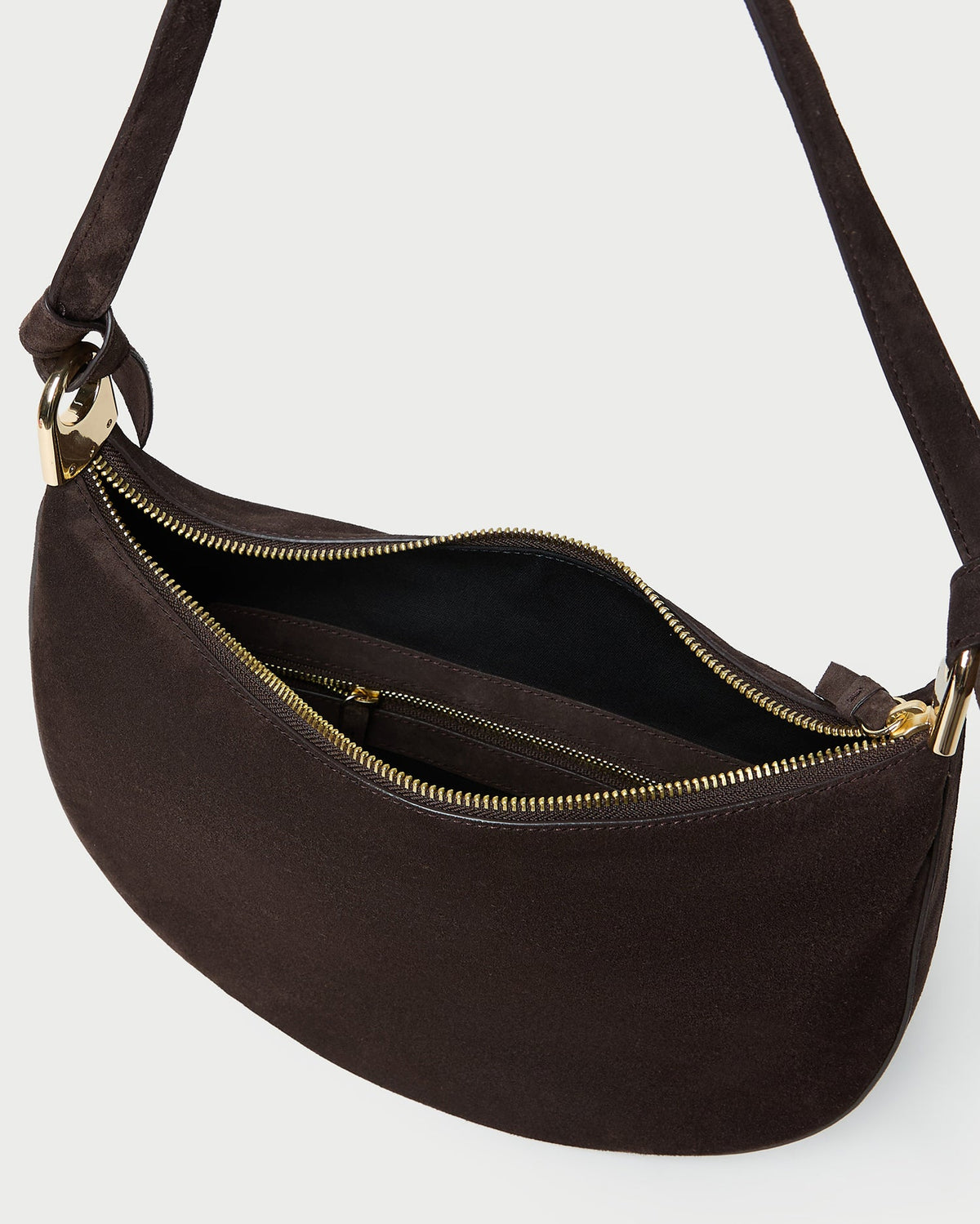 Loeffler Randall Harlow Brown Suede Shoulder Bag
